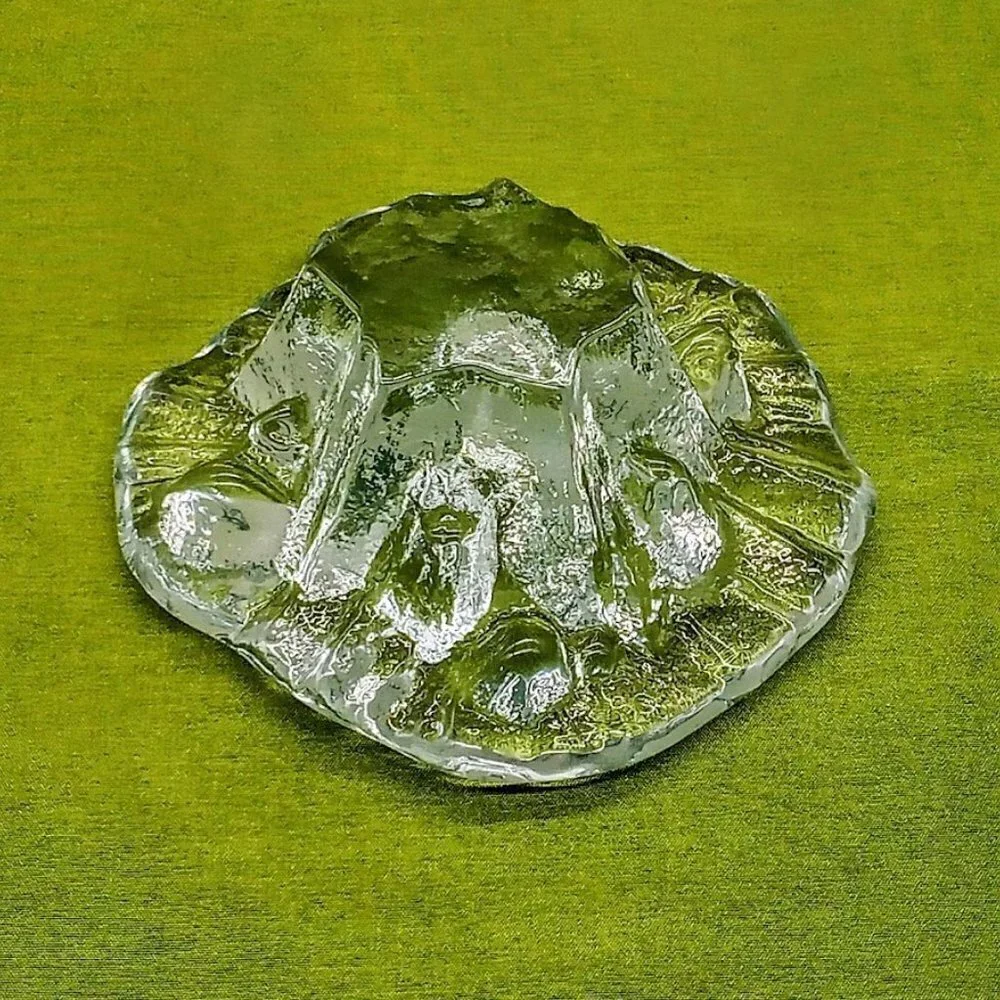 Vintage Scandinavian Art Glass Iittala Wirkkala Ice Candle Holder